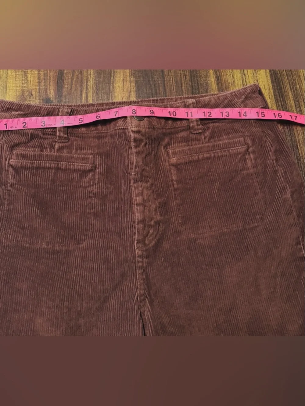 Vintage J. Crew Brown Corduroy Women’s High-Rise Flared Pants, Sz 29. NWOT - Picture 11 of 14